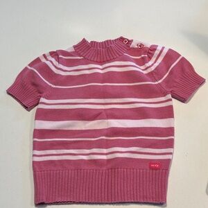 Mexx Pink and White Striped Kids Sweater